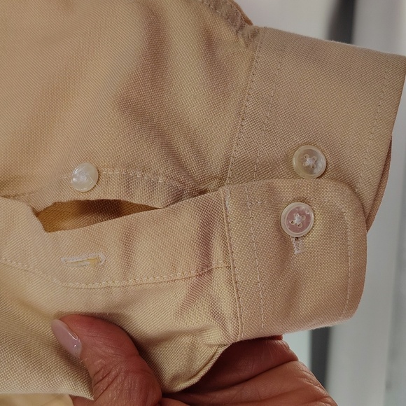 Cabin Creek Button Down Top Pale Light Yellow Top Size 18W Wrinkle Free - Picture 6 of 7